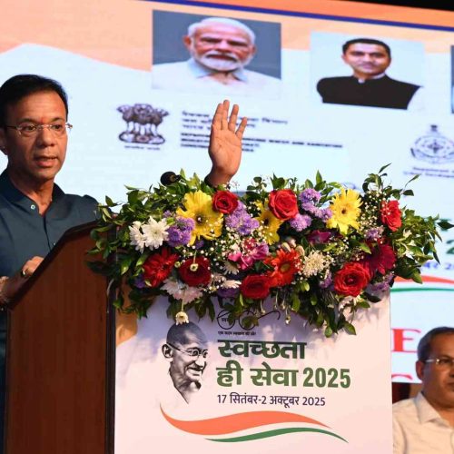 Shri Vishwajit P. Rane, Minister for Urban Development, officially launched the Swachhata Hi Seva 2025 Campaign, PM Svanidhi Scheme, and PMAY-U 2.0 Angikaar 2025 at the Institute Menezes Braganza Hall, Panaji