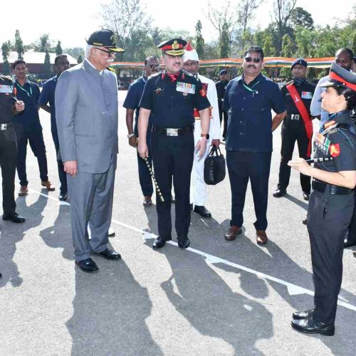 Governor, Shri Pusapati Ashok Gajapathi Raju reviewed the Passing Out Parade of Agniveers held at 2 Signal Training Centre, Goa