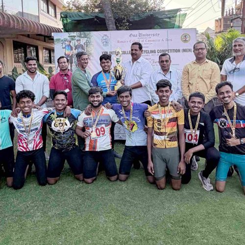 St. Joseph Vaz College, Cortalim won the Goa University's Inter Collegiate Cycling Men's Championship 2025-26 held on December 11, 2025.