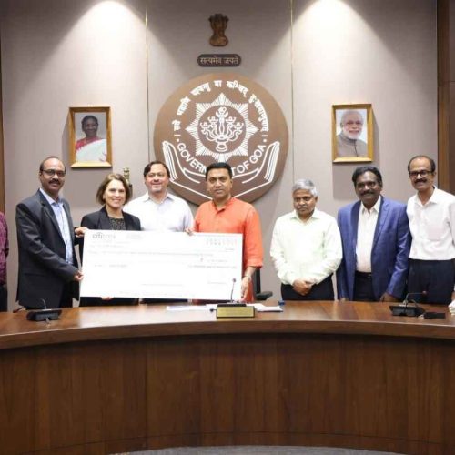 Pentair Water India Private Limited handed over a CSR cheque of ₹2.18 crore to the Government of Goa at Mantralaya, Porvorim, in the presence of CM Dr. Pramod Sawant.
