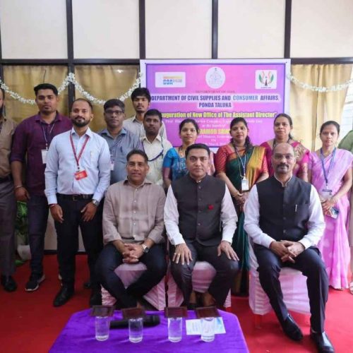 Chief Minister Dr. Pramod Sawant, inaugurated the new Ponda Taluka Civil Supplies Office at the Agri Bazar Complex at Ponda.