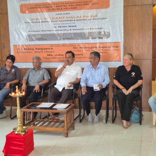 Minister of Fisheries and Animal Husbandry, Shri. Nilkanth Halarnkar inaugurated The Mission Rabies Model Village Project at the Model village Colvale, Barder.