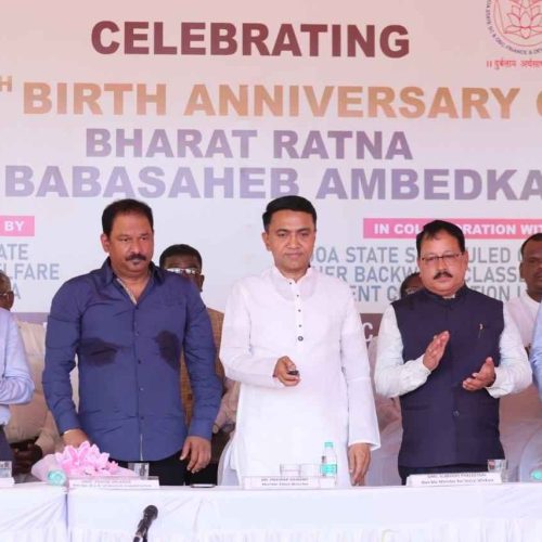 The 135th birth anniversary of Bharat Ratna Dr. Babasaheb Ambedkar was commemorated at Dr. Ambedkar Park at Panaji.