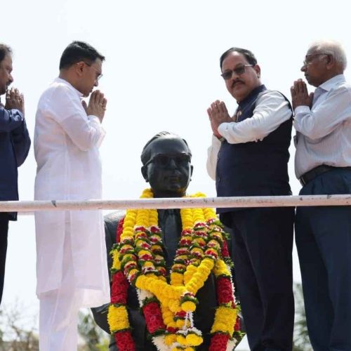 The 135th birth anniversary of Bharat Ratna Dr. Babasaheb Ambedkar was commemorated at Dr. Ambedkar Park at Panaji.