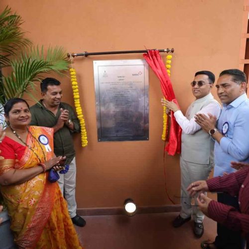 मुख्यमंत्री डॉ. प्रमोद सावंत हांणी खांडोळें  हांगाच्या सरकारी कला, विज्ञान आनी वाणिज्य म्हाविद्यालय कॅम्पसांत नव्यान बांदिल्ल्या ‘अहिल्या’ ह्या चलयांच्या वसतीघराचें उक्तावण केले.