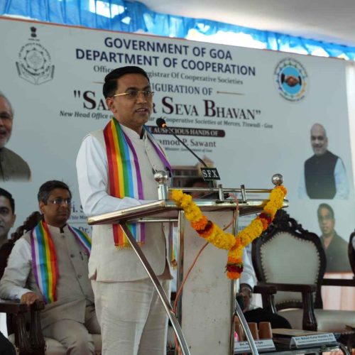 Chief Minister Dr. Pramod Sawant inaugurated the newly established Sahakar Seva Bhavan, the Head Office of the Registrar of Cooperative Societies, at Merces, Tiswadi